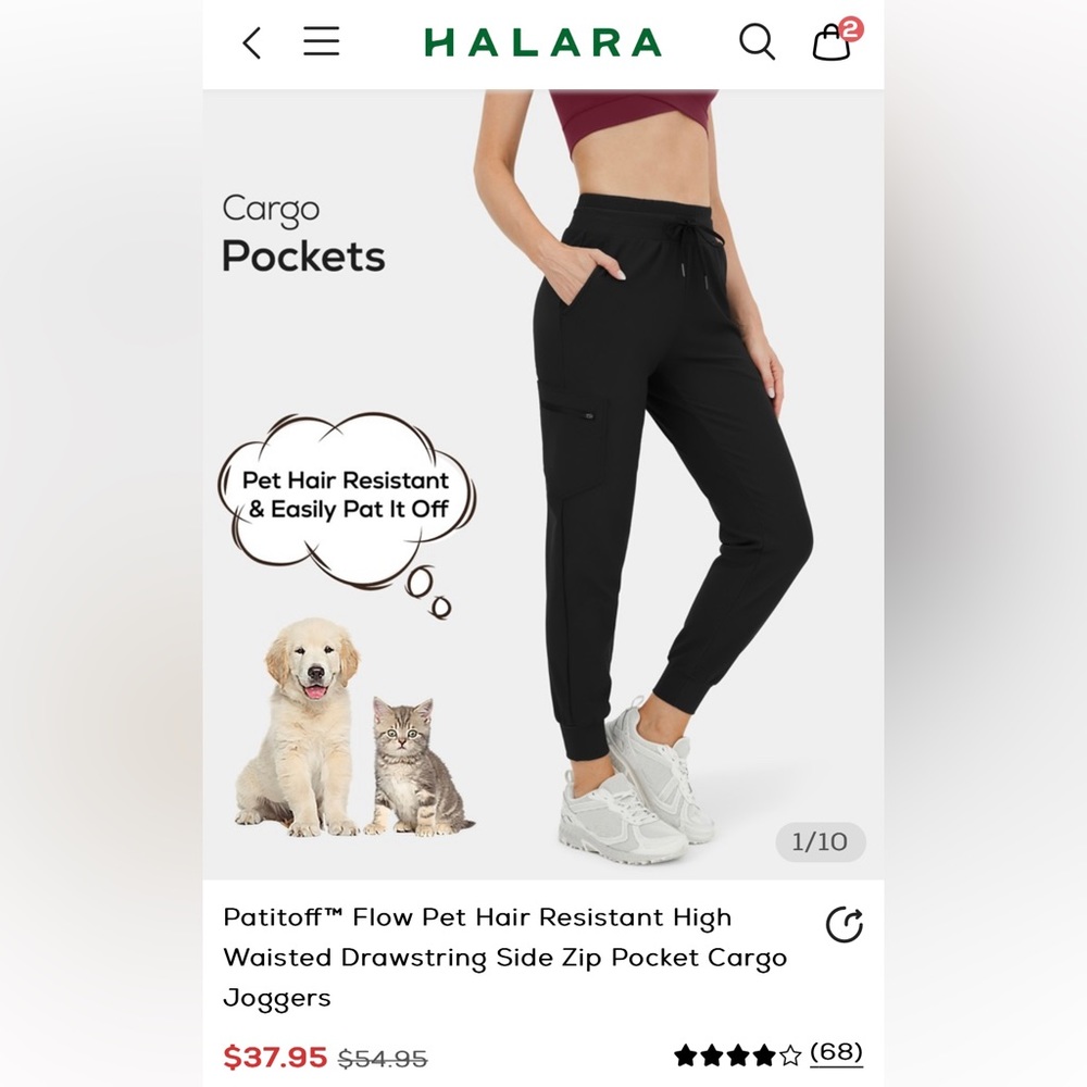 Halara Patitoff High Waisted Cargo Joggers